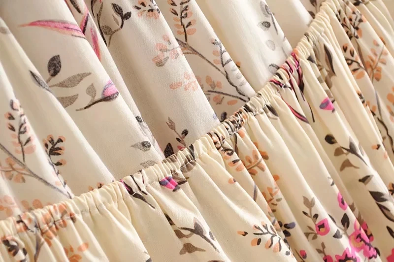Summer long dress Vintage Floral Print Backless Chic Boho Dress Women With Sashes Asymmetrical Beach Dress Vestidos