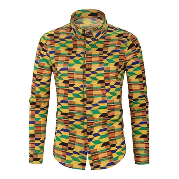 

Men's Long Sleeve Casual Shirts Fashion Flower 3D Printed Floral Shirts Turn-down Collar Slim Fit Shirt Male Brand Clothing Tops