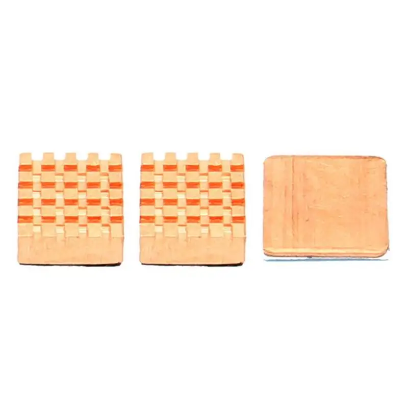 

3pcs Copper Heatsinks Cooling Fin Kit for RPi 3B+/3B/2B Motherboard Chip