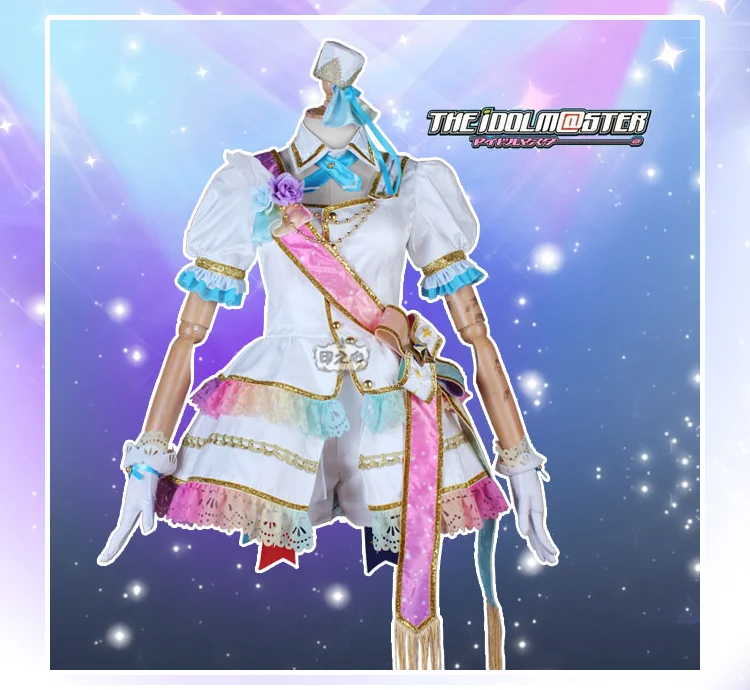 Аниме «IDOLM@ STER»; Костюм Золушки для девочек; Костюм Золушки для костюмированной вечеринки для женщин на Хэллоуин;