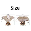 European Vintage Crystal Glass Fruit Tray Creative Beaded Feet Snack Candy Bowl Large Double Layer Dessert Plate Home Decoration 6