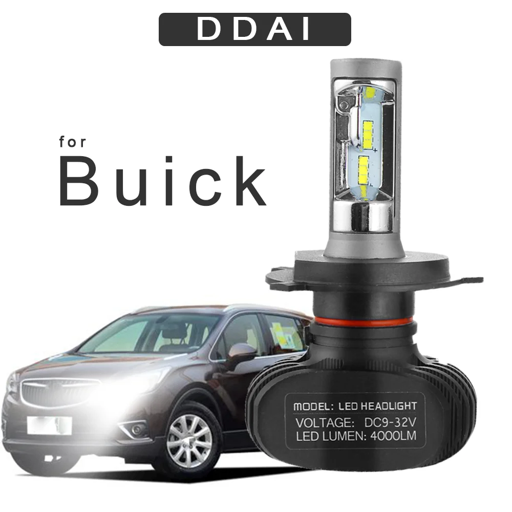 

DDAI light bulbs for auto csp Led H7 Car Headlight 6000K For Enclave Encore Envision EXCELLE GL8 VELITE VERANO lamp