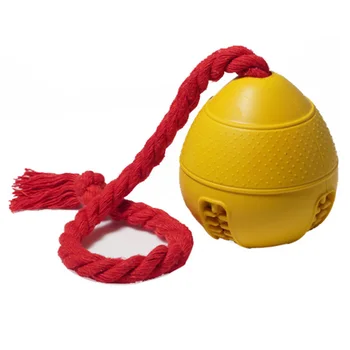 

Bite Resistant Feeder Funny Training Toy Dental Hygiene Pet Supplies Interactive Play With Rope Tooth Cleaning Dog Jolly Ball