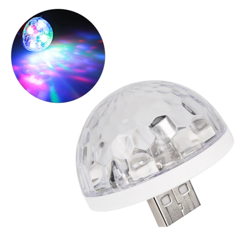 

Urbanroad LED Car USB Atmosphere Light DJ RGB Mini Colorful Music Sound Lamp Crystal Color Lights for Festival Party Karaoke