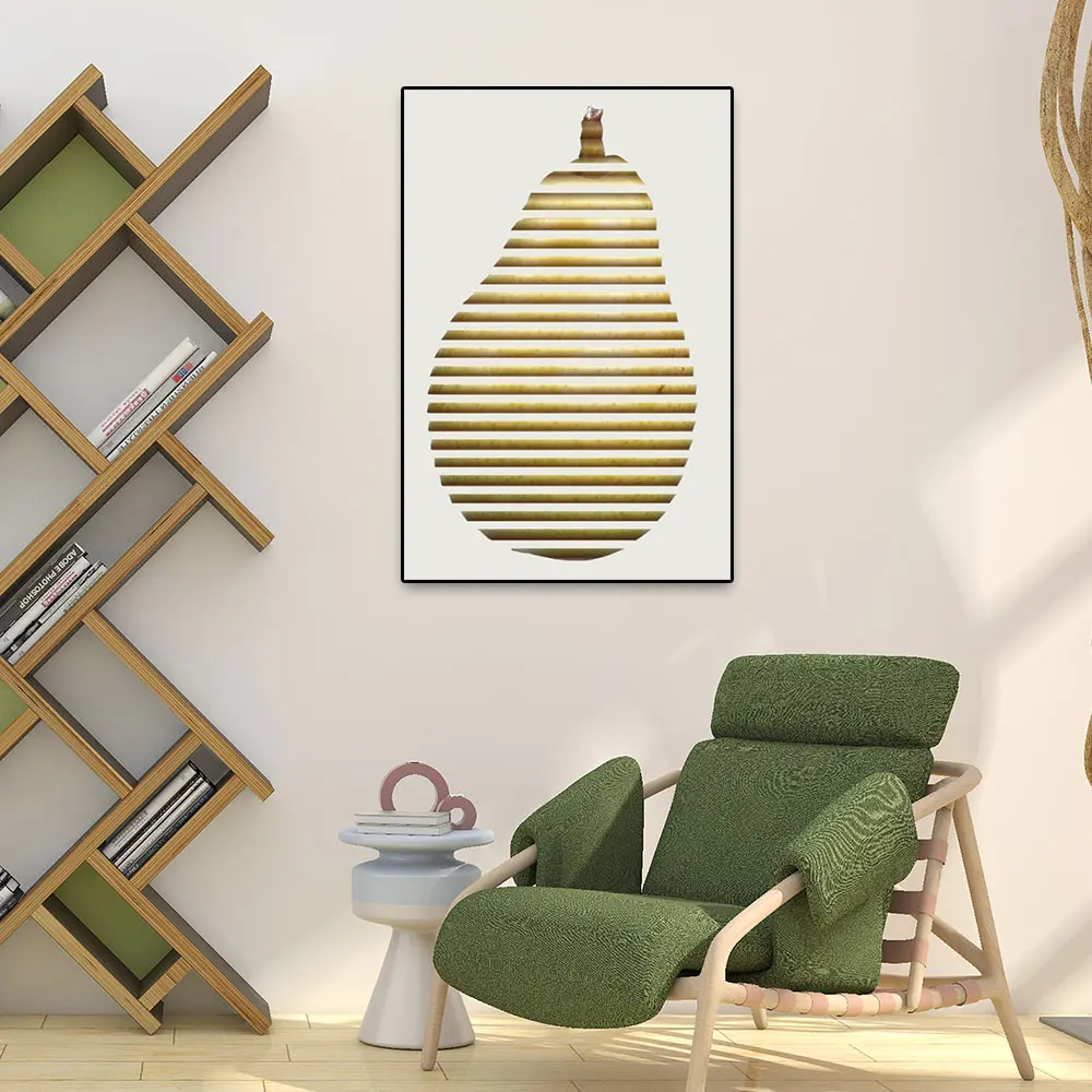 Abstract Modern Wall Art Canvas Poster Colored Line Pear Black Cat Pattern Simple Picture For Living Room Home Decor No Frame | Дом и сад