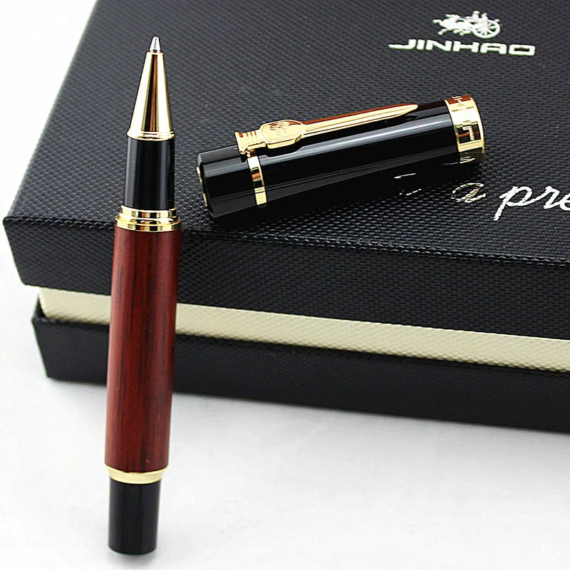 Роскошная перьевая ручка/Шариковая ручка Jinhao 650, черная, 18kgp, средняя - Цвет: roller ball pen