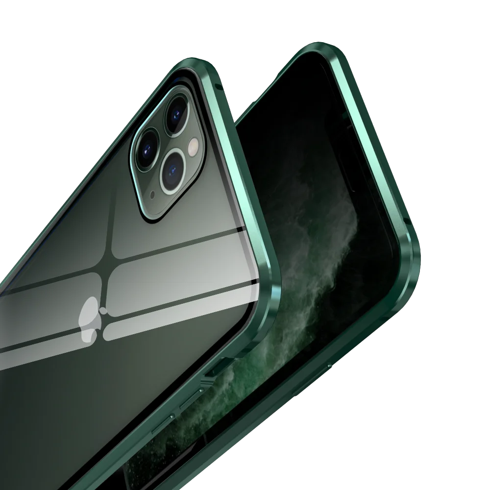 360 Полный Магнитный чехол для iphone 11 11pro MAX стеклянный чехол для iphone X XS XR MAX чехол Магнит Противоугонная закаленная стеклянная крышка