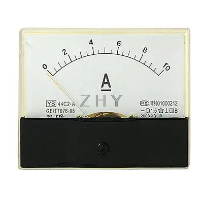 DC 0-10A амперметр тока прямоугольная панель амперметр 44C2