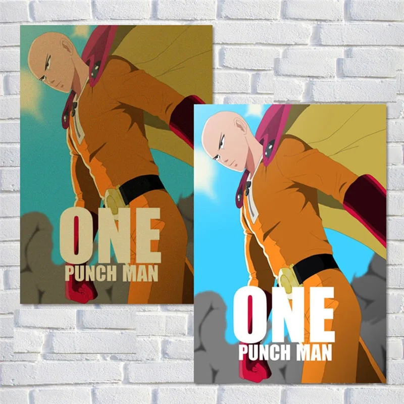 Cosy Moment One punch man плакат популярное японское аниме плакаты винтажная белая крафт-бумага репродукции, настенное искусство украшения ZS187