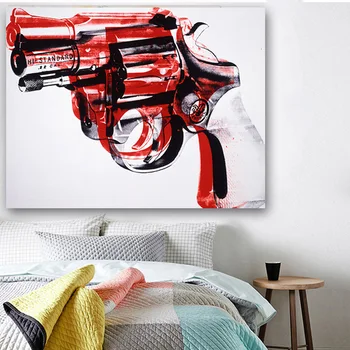

Abstract Painting Gun 2018 Andy Warhol Wall Art Pictures For Living Room Pop Canvas Prints And Posters Room Decor Unframed