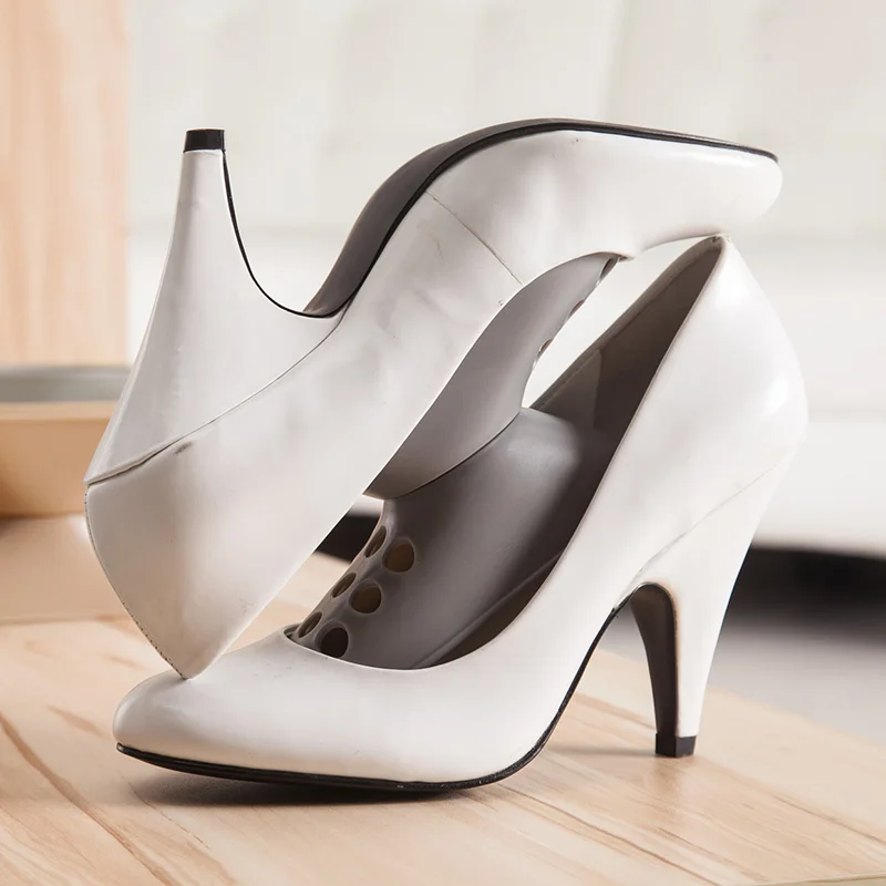 Пластиковая стойка для хранения Компактный органайзер обуви на высоком каблуке