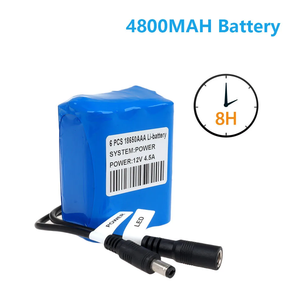 4800mah перезаряжаемый аккумулятор для 7 дюймовой подводной рыболовной камеры 8 часов рабочего времени