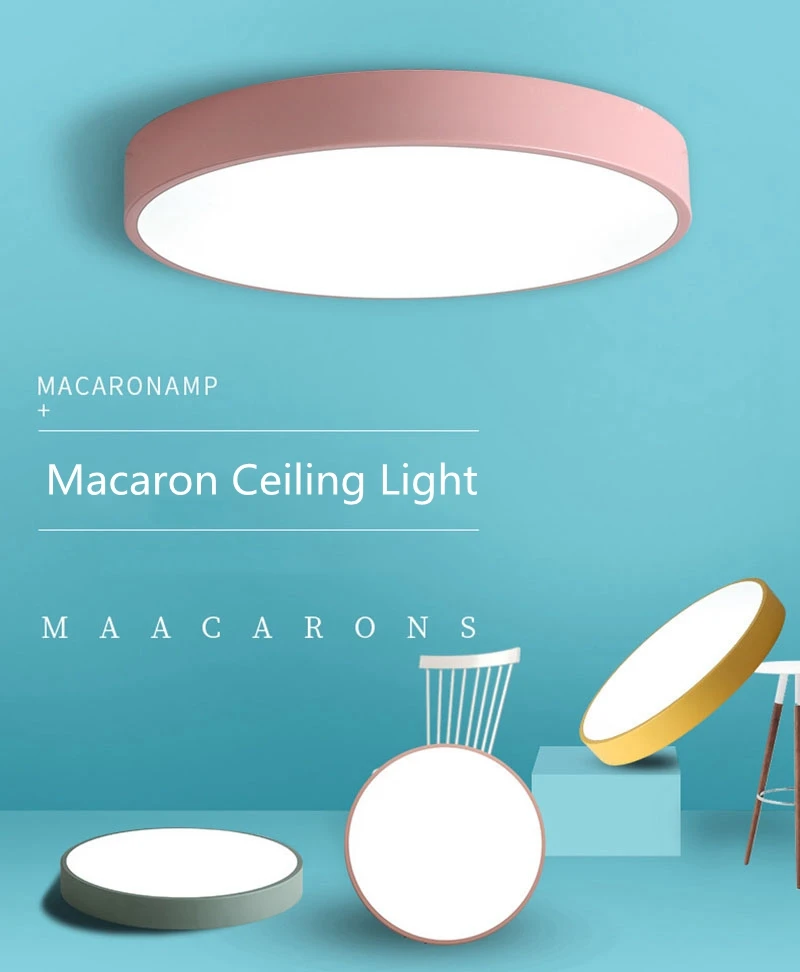 Colorida de Teto Instalação para Quarto e Cozinha Led de Teto para Sala de Estar Corredor Varanda Fácil Cobre Superfície Luz 1 Luzes e Iluminação