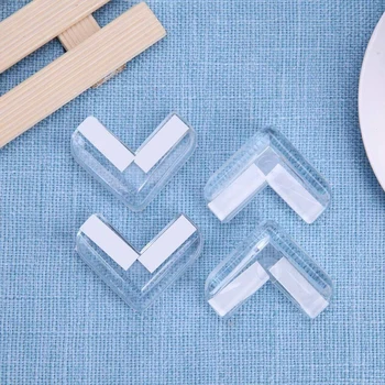New Portable 4PCS Clear Child Baby Safety PVC Protector Table Corner Edge Protection Cover Children Anticollision Edge & Guards 4