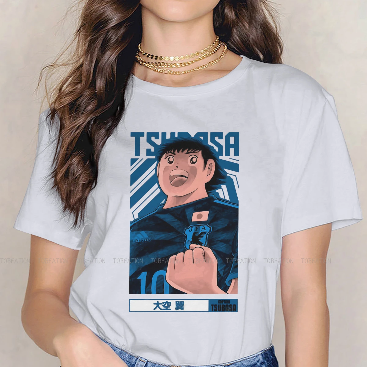 Tsubasa Ozora Women's TShirt Captain Tsubasa Football Anime Girls Basic  Tops O neck Female T Shirt 4XL Humor Fashion Gift|T-Shirts| - AliExpress