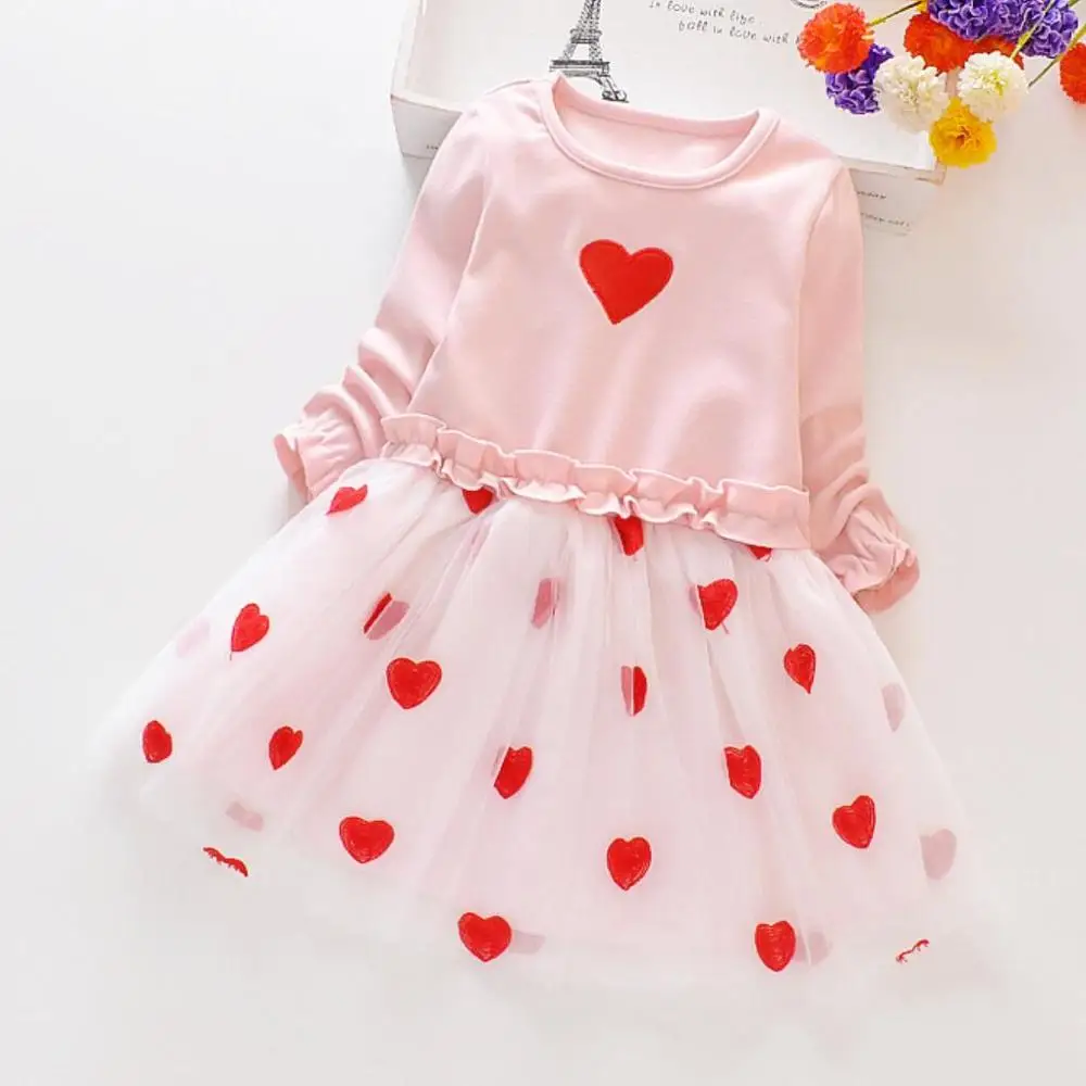 pink Детские платья для девочек, рождественские новогодние костюмы, вязаное с длинными рукавами, платье принцессы, платье с изображением листьев лотоса, платье с изображением куклы, одежда для детей - Цвет: pink