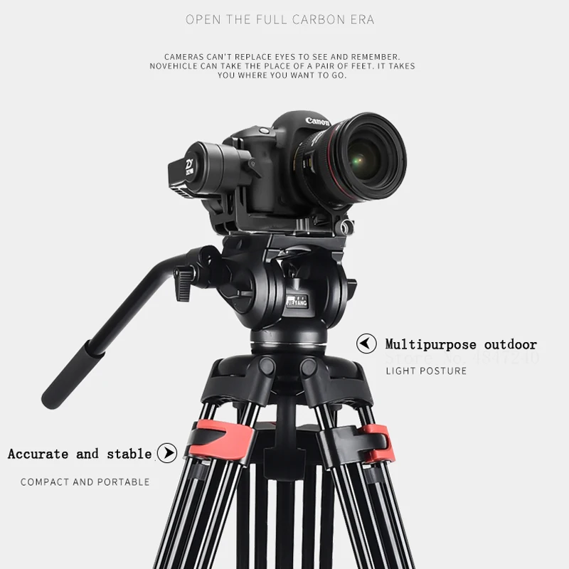 JIEYANG JY0608 Aluminum Professional Tripod camera tripod Hydraulic Damping Head camera tripod/Video Tripod/Dslr VIDEO Tripod