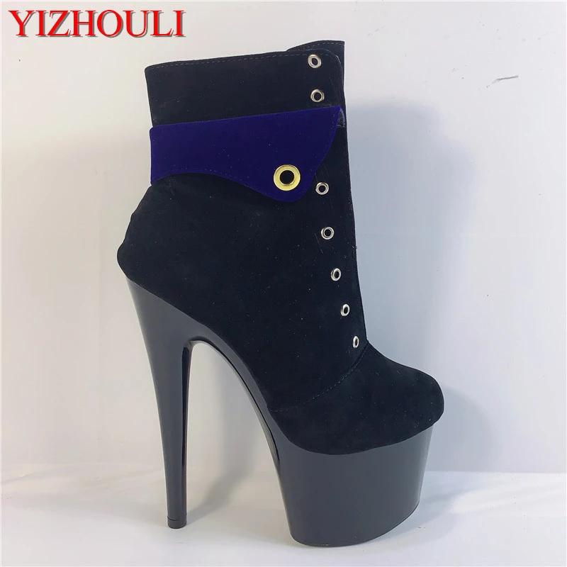 Botines de tacón alto de 17cm para mujer, de ante con zapatos sexys, modelo stage pole show, directo de fábrica|suede boots|boots bootsboots suede - AliExpress