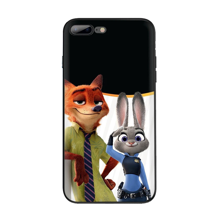 Черный чехол для телефона из ТПУ для Apple iPhone XR X XS Max 7 8 6 6S 5s SE Plus 5 чехол с защитой от животных Zootopia Shell - Цвет: B4