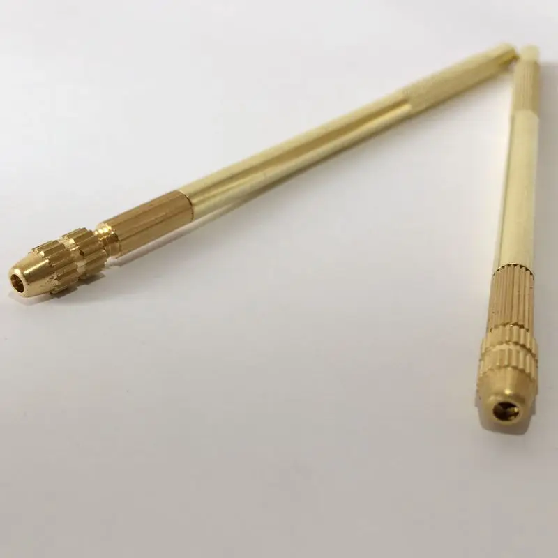 Hair Extensions Tool Professional Bronze Wig Ventilating Holder 3 Pcs Pin Ventilating Needle For Wig Making Crochet Hook Tools