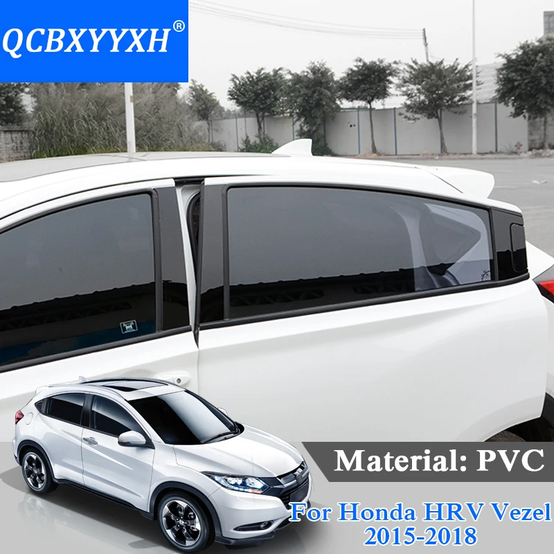 Car Styling For Honda HRV Vezel 2015-2018 Window Trim Sticker Middle Column Stickers Decoration PVC Accessories | Автомобили и