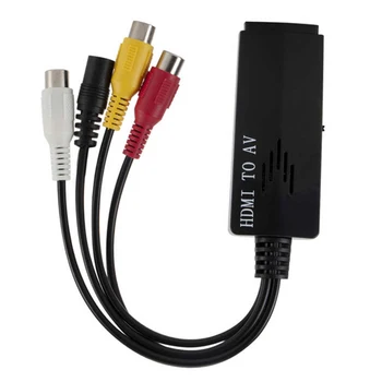 

SOONHUA Converter Cable HDMI To AV Audio Converter Adapter All In One HDMI To RCA Cable Converters For DVD Recorders