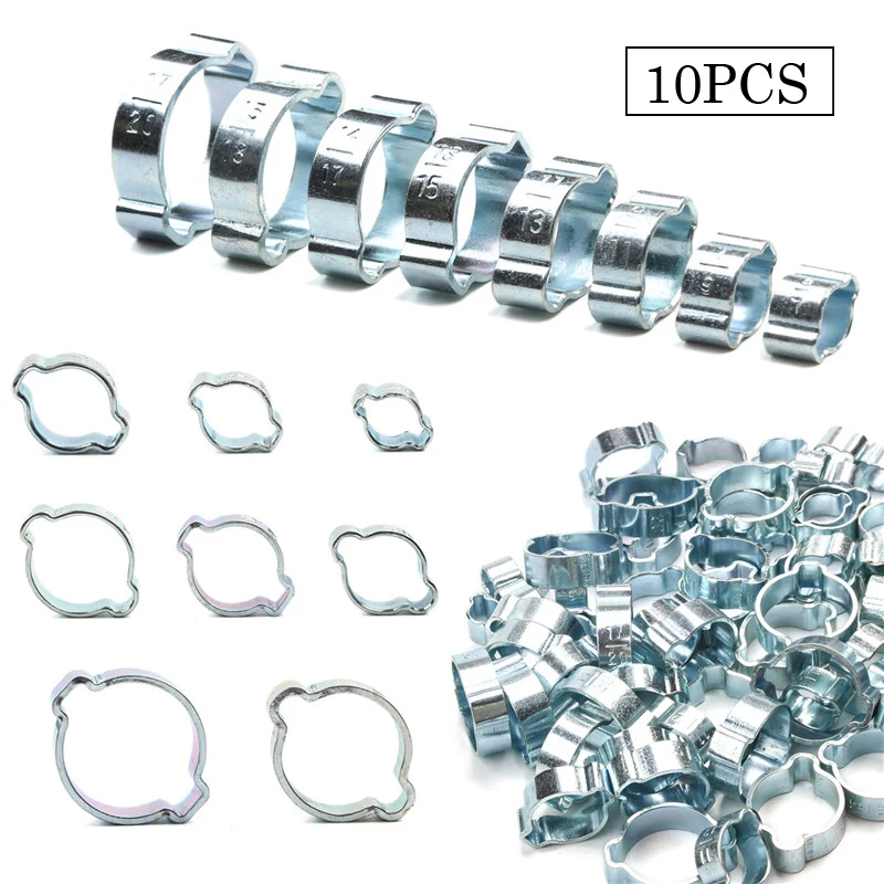 91pcs Assorted Stainless Steel Hose Clamp Kit Adjustable Hose Clips w/Wrench UK 