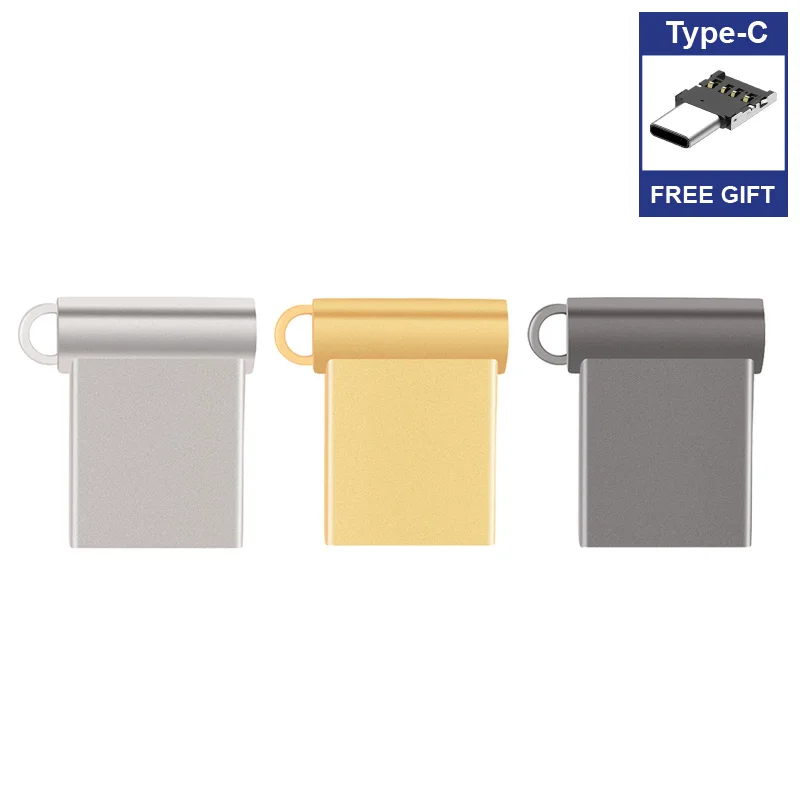 

Free Type-C adapter USB Flash Drive 64GB 256GB Pendrive 16GB 8GB 32GB Pen Drive 128GB Metal U memoria USB Flash Memoria S
