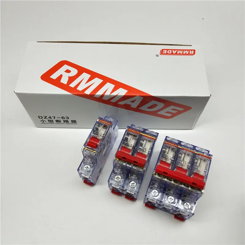 AC220V-400V DZ47-63 6A 10A 16A 20A 25A 32A 40A 50A 63A Мини автомат защити цепи вырез миниатюрная прозрачная Бытовой Воздушный переключатель