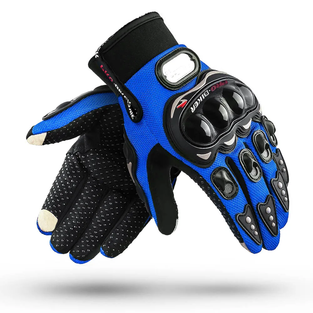 Guantes Moto мужские и женские грязевые перчатки для мотоцикла, дышащие перчатки с сенсорным экраном для езды на велосипеде, гоночные перчатки для мотокросса, перчатки Revit - Цвет: Blue
