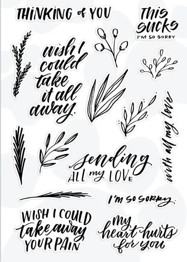 

thinking of you transparent Clear Silicone Stamp/Seal for DIY scrapbooking/photo album Decorative clear stamp sheets B0232