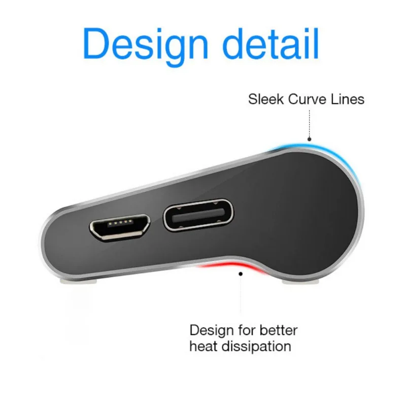 Type-c 3,1-usb-хаб из алюминиевого сплава 4 порта Usb3.0 высокоскоростной концентратор type-C конвертер