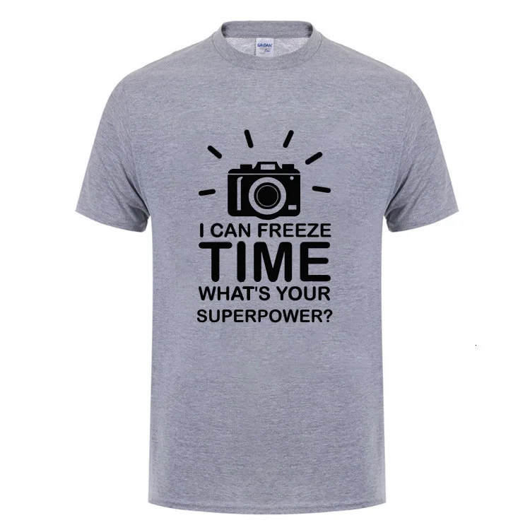 one yona Freeze Time Camera Photography T-Shirt Funny Birthday Gift For Men Dad Father Husband Photographer Cameraman Cotton Tee