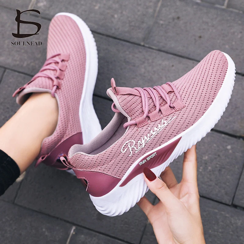 Spring New Trend Female Coconut Casual Shoes Wild Fashion Lace-Up Sneakers Lightweight Breathable Non-Slip Running Shoes