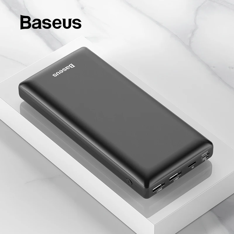 Продажа Baseus 30000 мАч Внешний аккумулятор для iPhone samsung Xiaomi внешний аккумулятор USB C PD Быстрая зарядка внешний аккумулятор USB зарядное устройство
