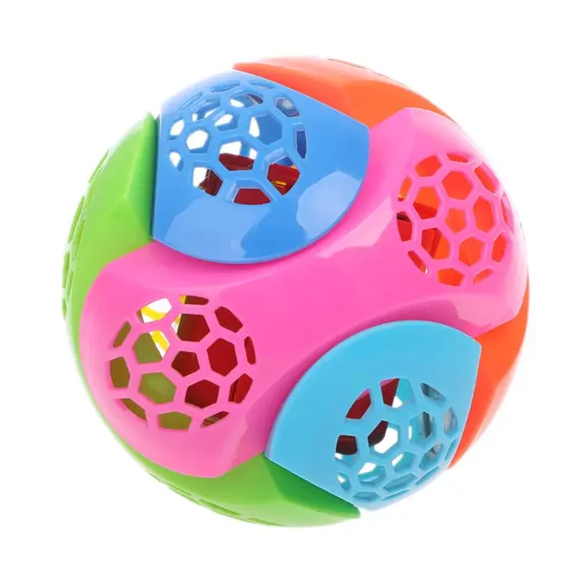 Puzzle Jumping Flashing Bouncing Ball Dancing Ball LED Light Music Kids Toy Assemble Blocks 5