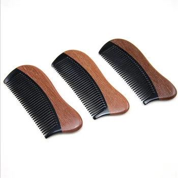 

Handmade Ox Horn Brown Sandalwood Fragrant Comb Wooden Handle Combs Hair Care Accessories Hair Styling Tools