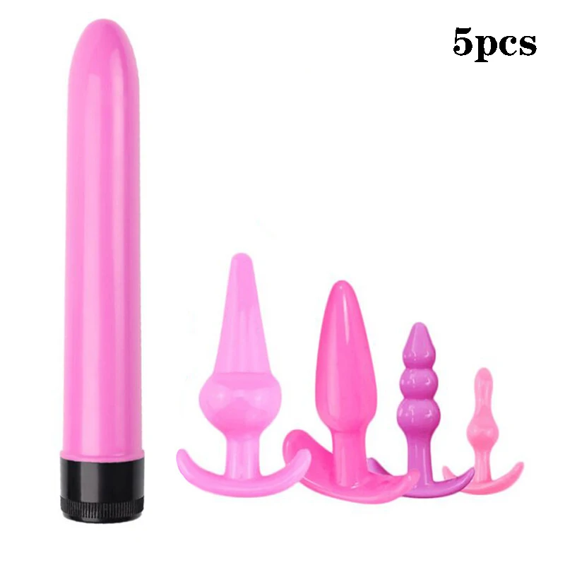 2021 New 7 Pieces/Set Anal Plug Combination Vibrator Anal Bead Butt Plug Clitoris Stimulator Sex Toys for Women Sex Products