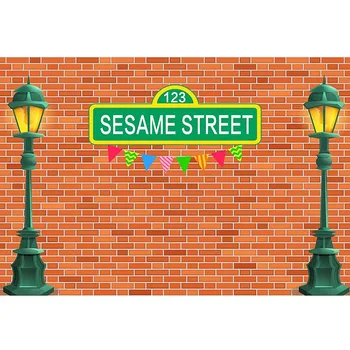 

Photography Background brick wall street Photocall Baby Happy Birthday Party Backdrop Children party Photo Studio