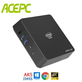 

AK5 MINI PC Windows 10 Intel Core Apollo Lake Celeron DC/QC N3350/N3450/J3455 4GB 64GB BT4.0 2.4G/5G Dual WIFI Mini Computer