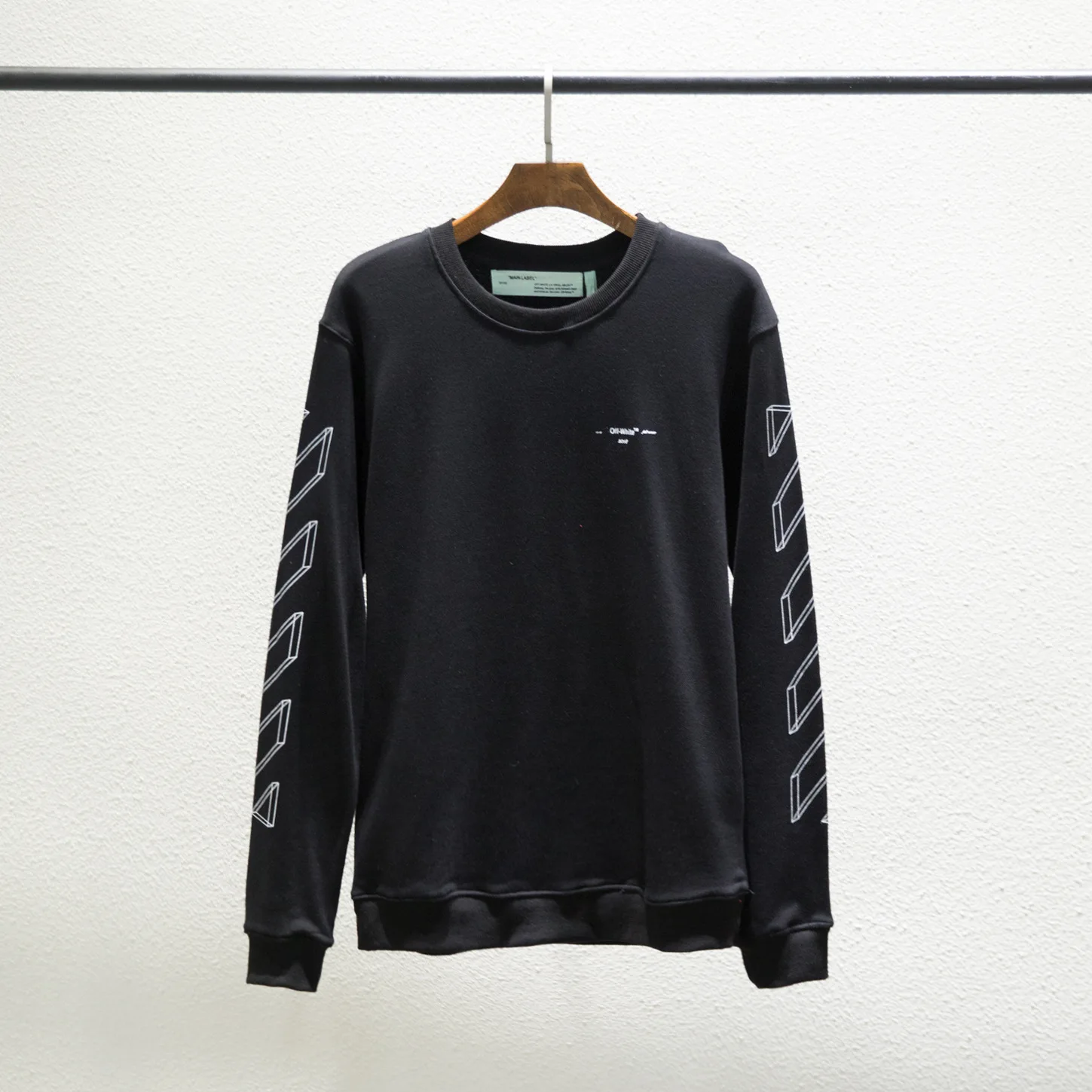 OFF-white уличная одежда с круглым вырезом и длинными рукавами, трехмерные мужские свитшоты со стрелками