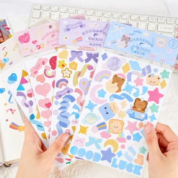 

Creative Festival Gift Ribbon Stickers Decoration Series DIY Scrapbook Lovely Photos Office Stationery Material Stickers