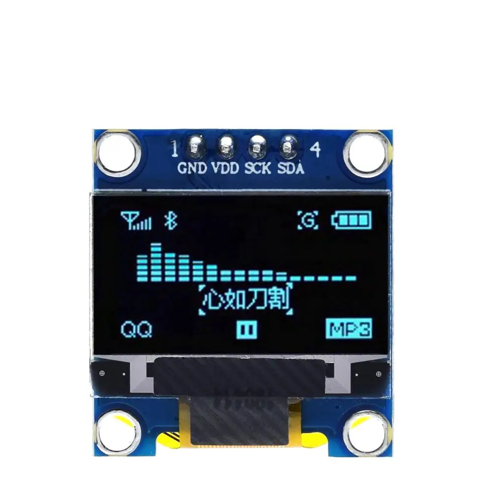 White Blue color 0.96 inch 128X64 OLED Display Module Yellow Blue OLED Display Module 10pcs For arduino 0.96 IIC SPI Communicate oled display module
