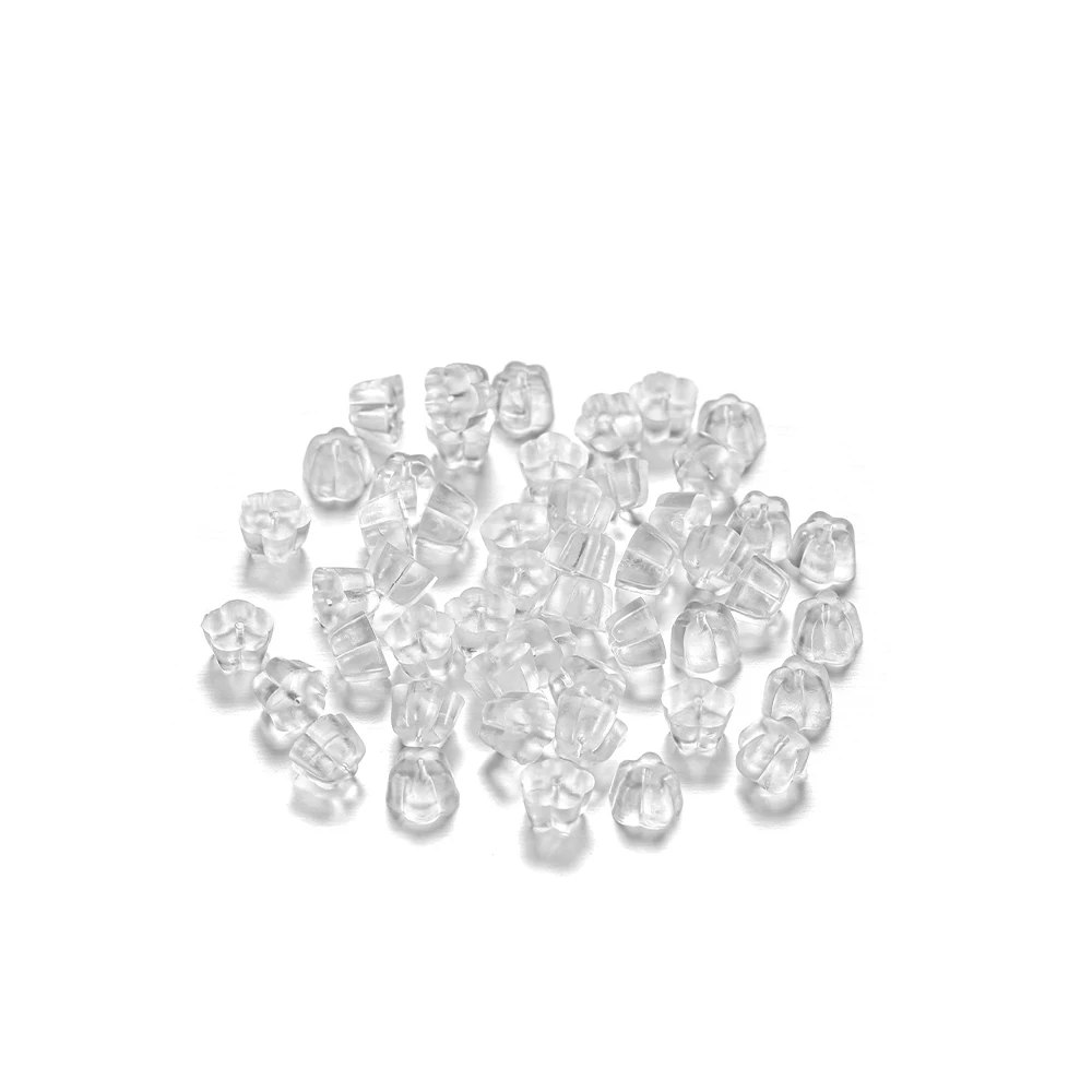 100-200pcs/lot Rubber Earring Back Silicone Round Ear Plug  Earrings Back Stopper For DIY Parts Jewelry Findings Making Tools