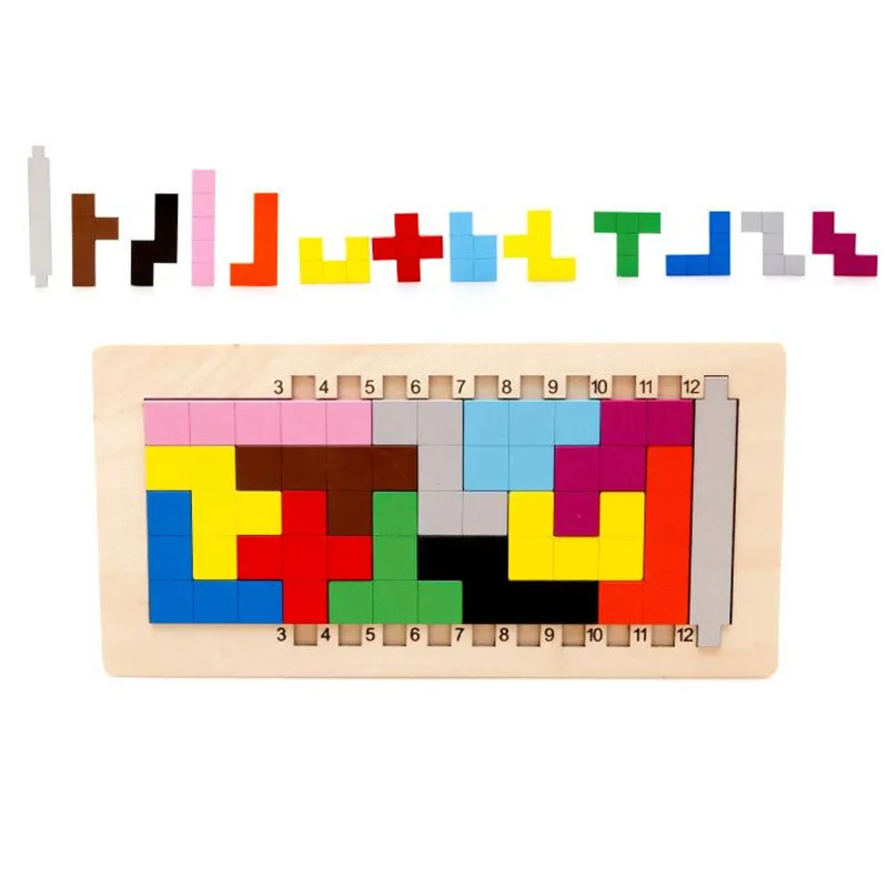 Красочные деревянные игры Tangram, головоломка, игрушки для детей дошкольного возраста, Игрушки для раннего развития, детский подарок