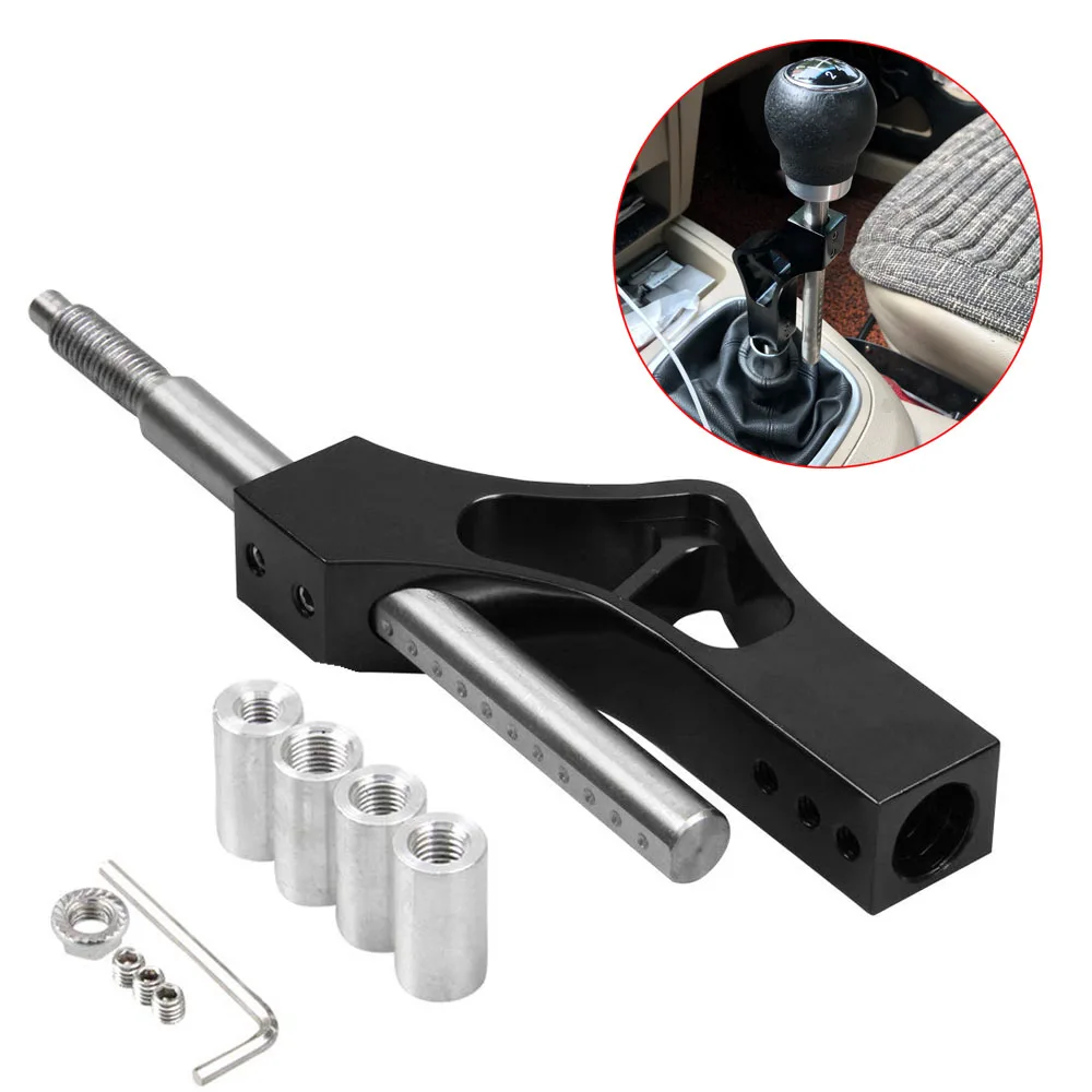 Черный Регулируемый удлинитель переключения передач с адаптерами для Honda Accord Acura