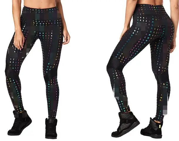 FIT FUNKY женские трикотажные брюки из полиэстера Женская одежда для бега брюки карго леггинсы с высокой талией лосины с оборками P892