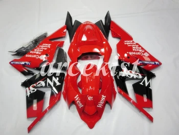 

4 Free Gifts New ABS Motorcycle Full Fairings Kit Fit For Kawasaki Ninja ZX-10R 2004 2005 04 05 10R bodywork set Red black