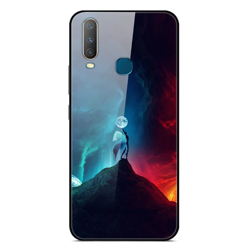 42 Чехол из закаленного стекла для vivo Y17, мягкий чехол-бампер с принтом для vivo Y 17 Y17 vivo Y12 Y15 Y3 1902, Твердый чехол для телефона - Цвет: 42