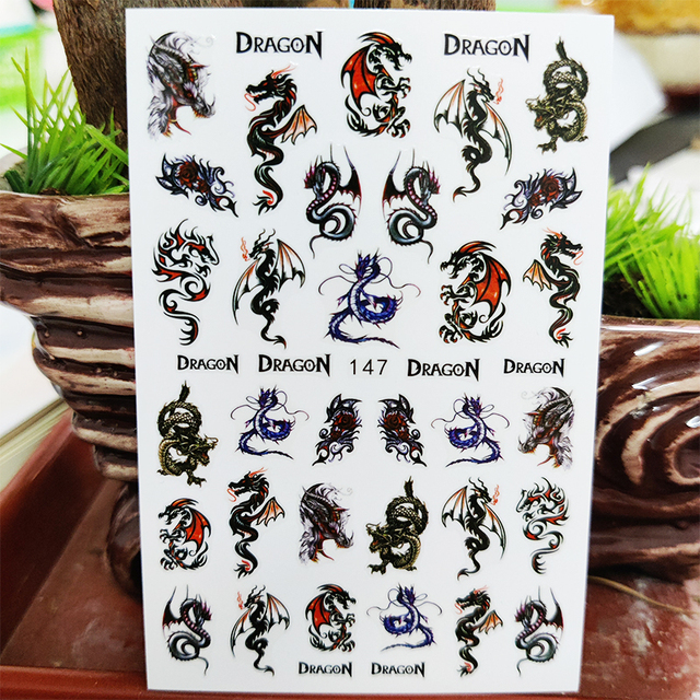 Nail Sticker Waterproof Shining Stickers for Nails Sweet Watermelon Popsicle Fruit Nail Art Decoration Aurora Silver Design
